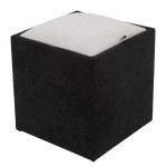 Taburet Box - stofa K06/K08 - negru/crem