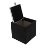 Taburet Box - stofa K06/K08 - negru/crem