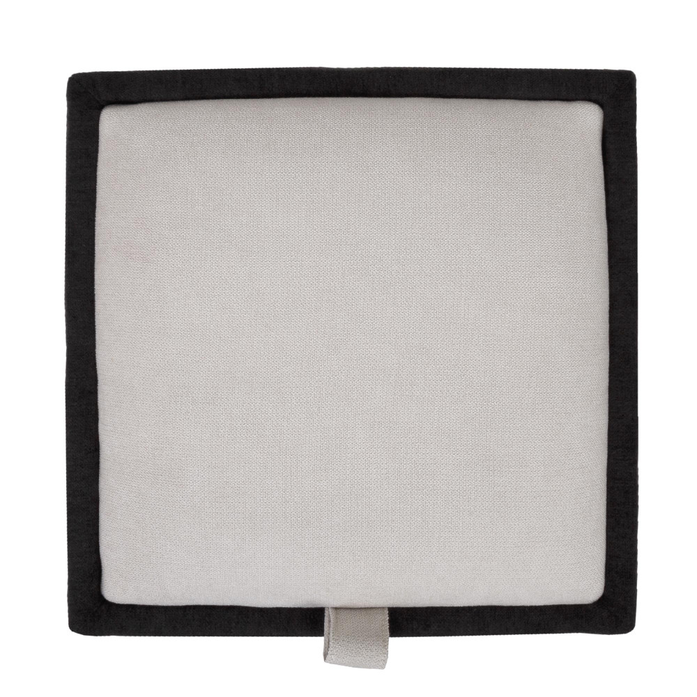 Taburet Box - stofa K06/K08 - negru/crem
