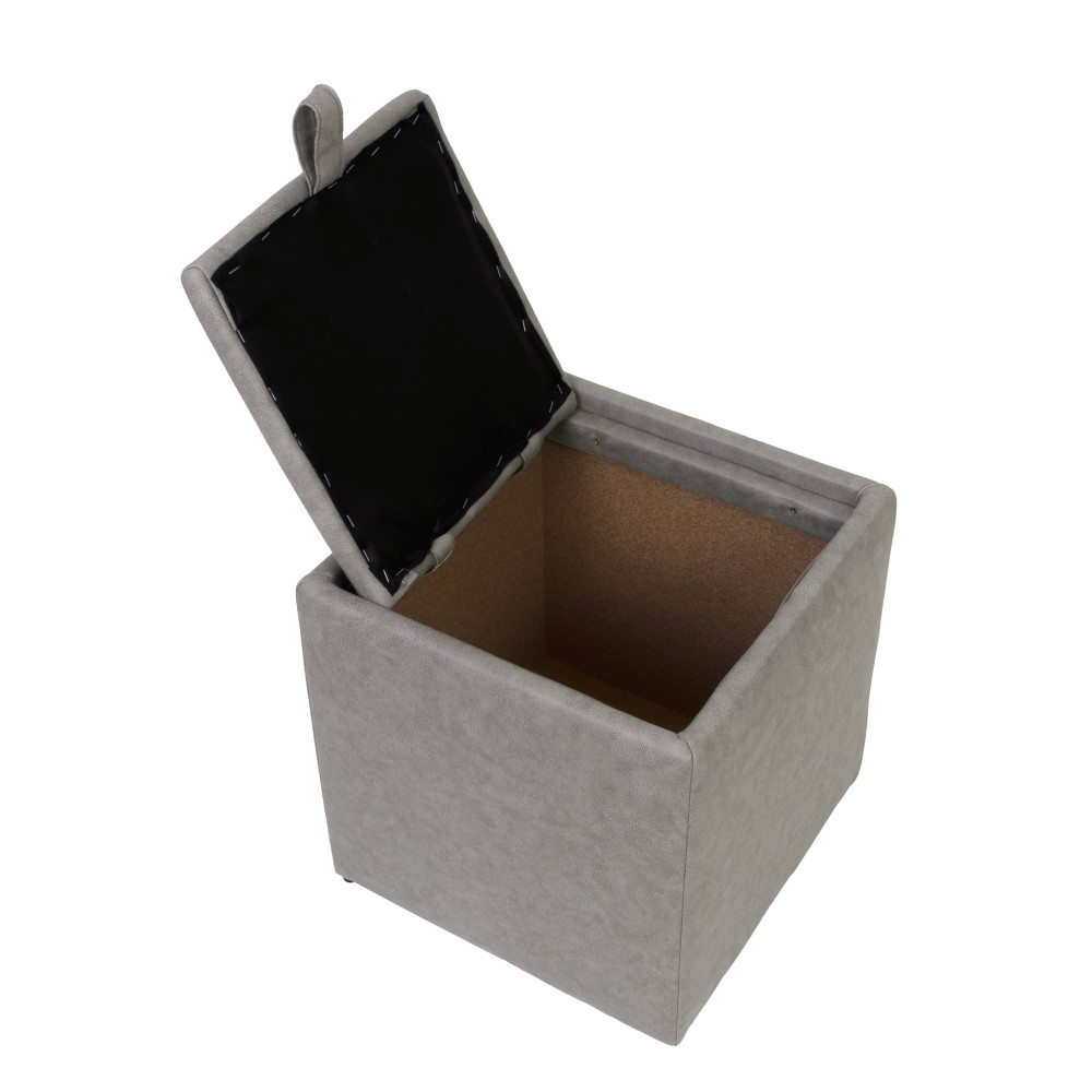 Taburet Box - stofa M601 - crem Taburet Box - stofa M601 - crem