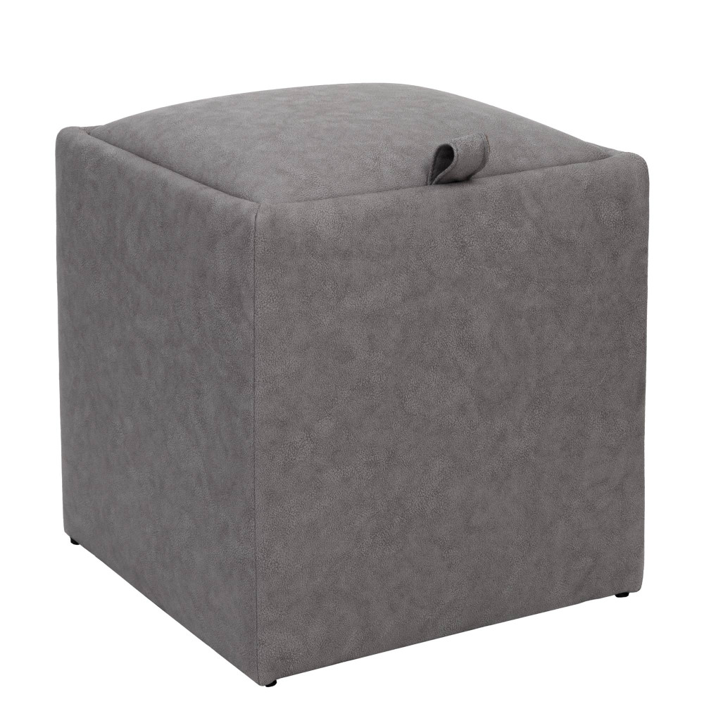 Taburet Box - stofa M609 - gri deschis Taburet Box - stofa M609 - gri deschis