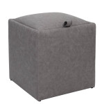 Taburet Box - stofa M609 - gri deschis