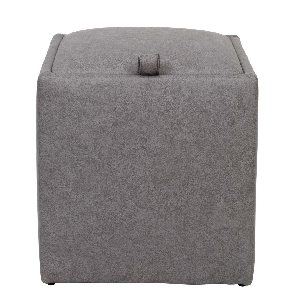 Taburet Box - stofa M609 - gri deschis Taburet Box - stofa M609 - gri deschis