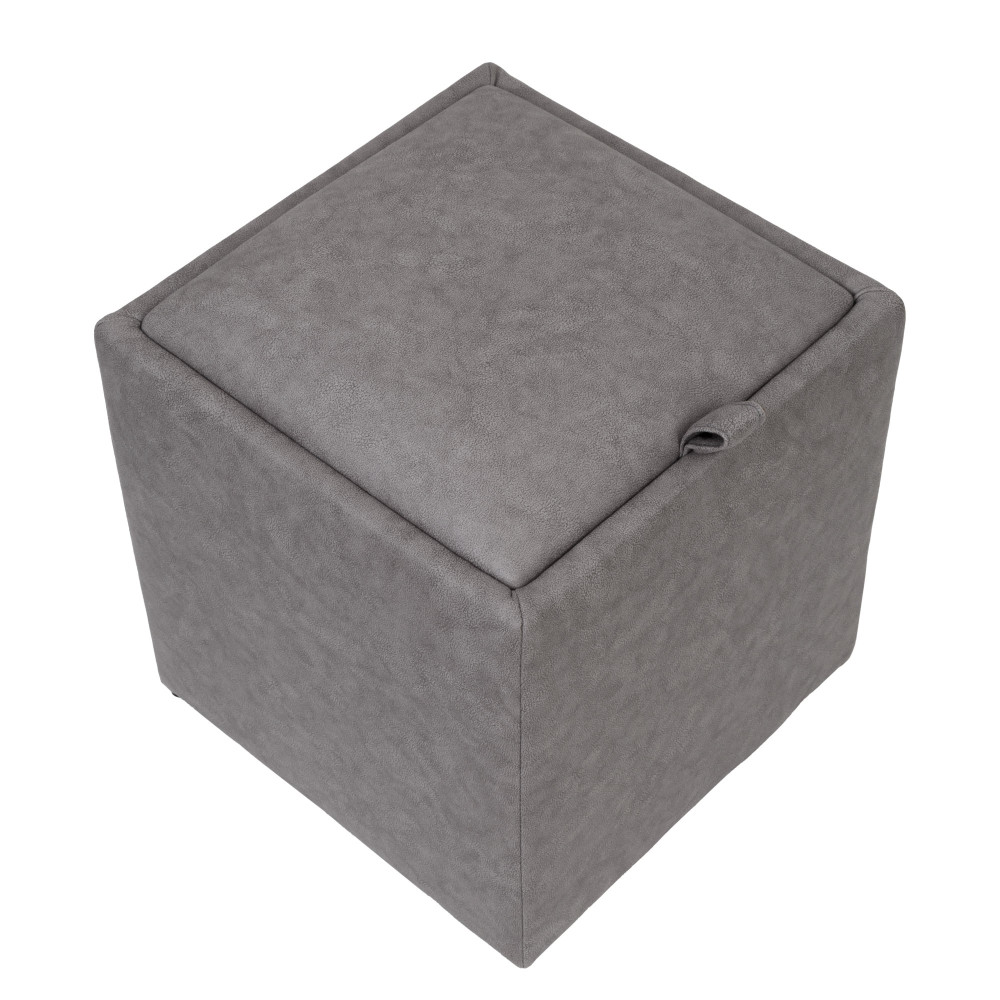 Taburet Box - stofa M609 - gri deschis Taburet Box - stofa M609 - gri deschis
