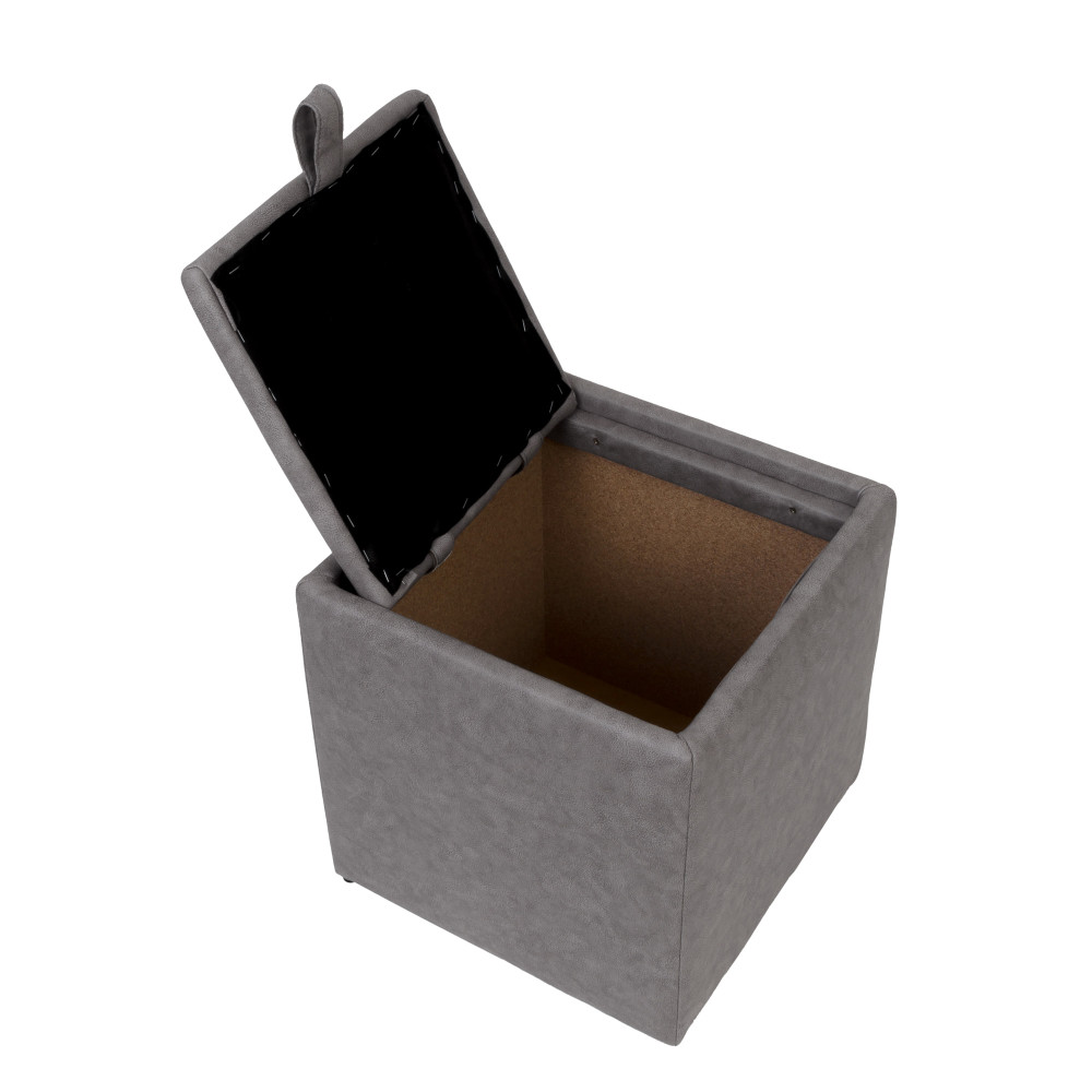 Taburet Box - stofa M609 - gri deschis Taburet Box - stofa M609 - gri deschis