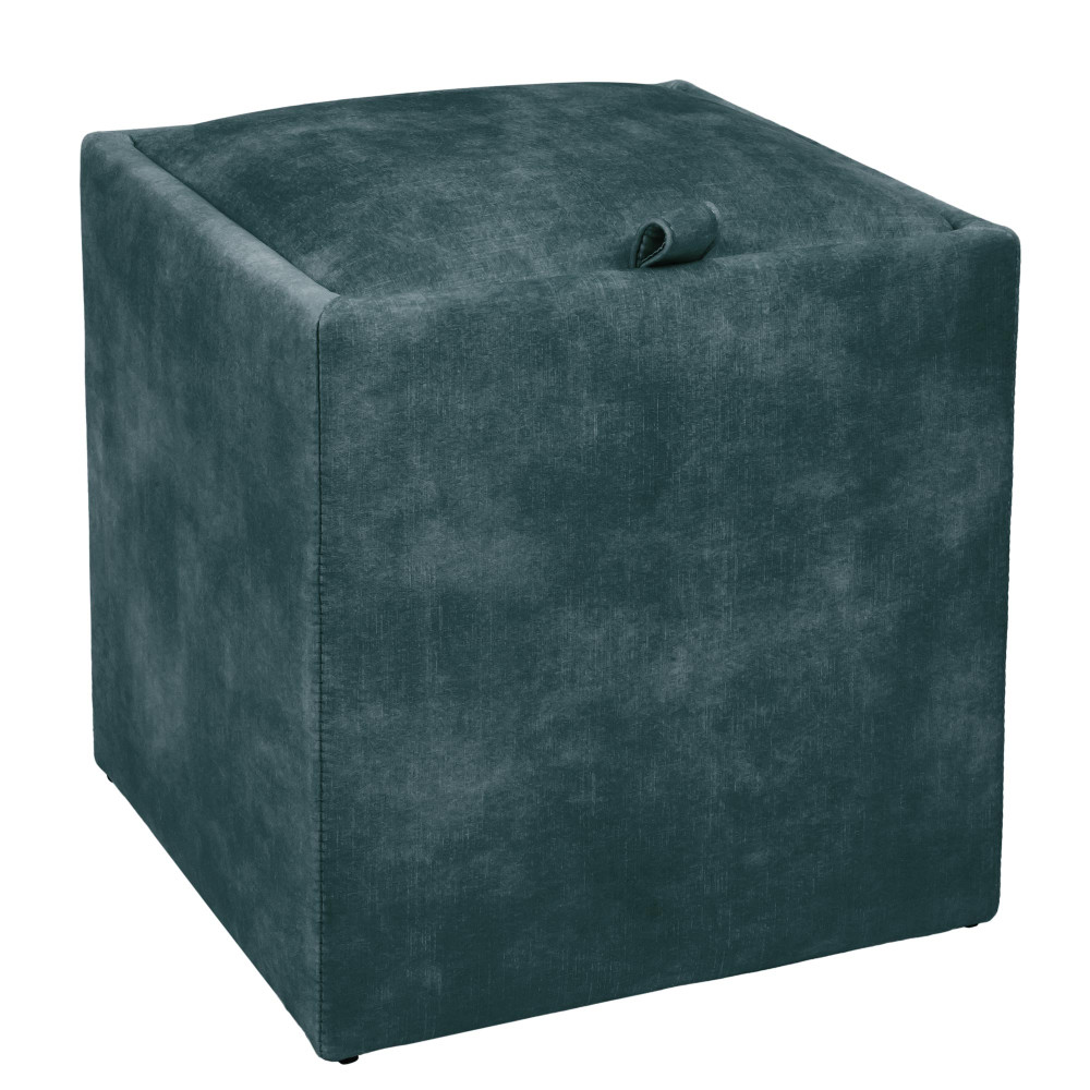 Taburet Box - stofa P13 - turcoaz Taburet Box - stofa P13 - turcoaz