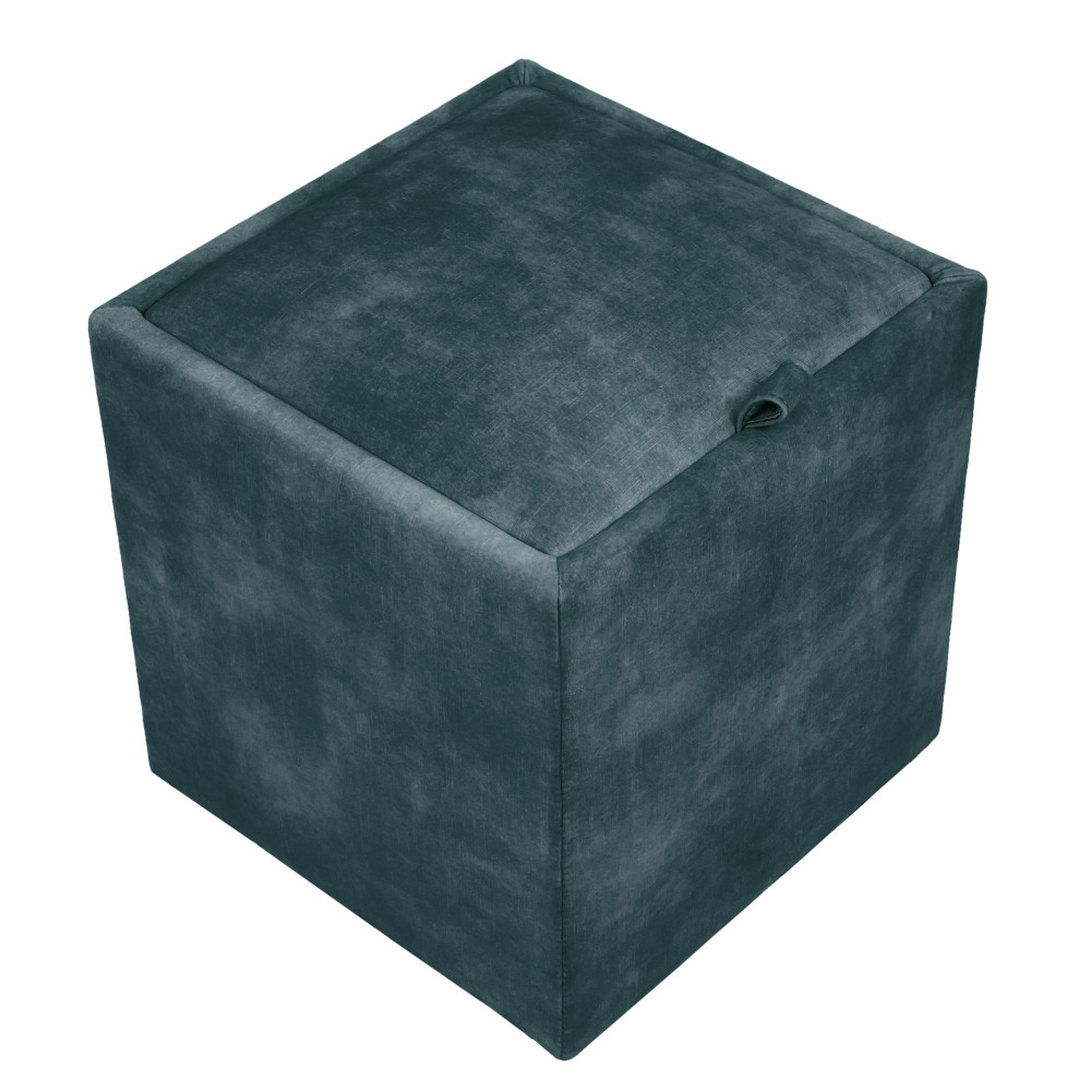 Taburet Box - stofa P13 - turcoaz Taburet Box - stofa P13 - turcoaz