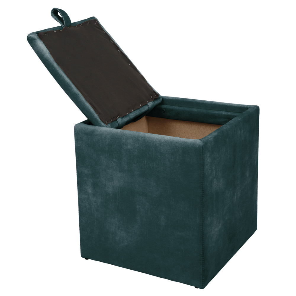 Taburet Box - stofa P13 - turcoaz Taburet Box - stofa P13 - turcoaz