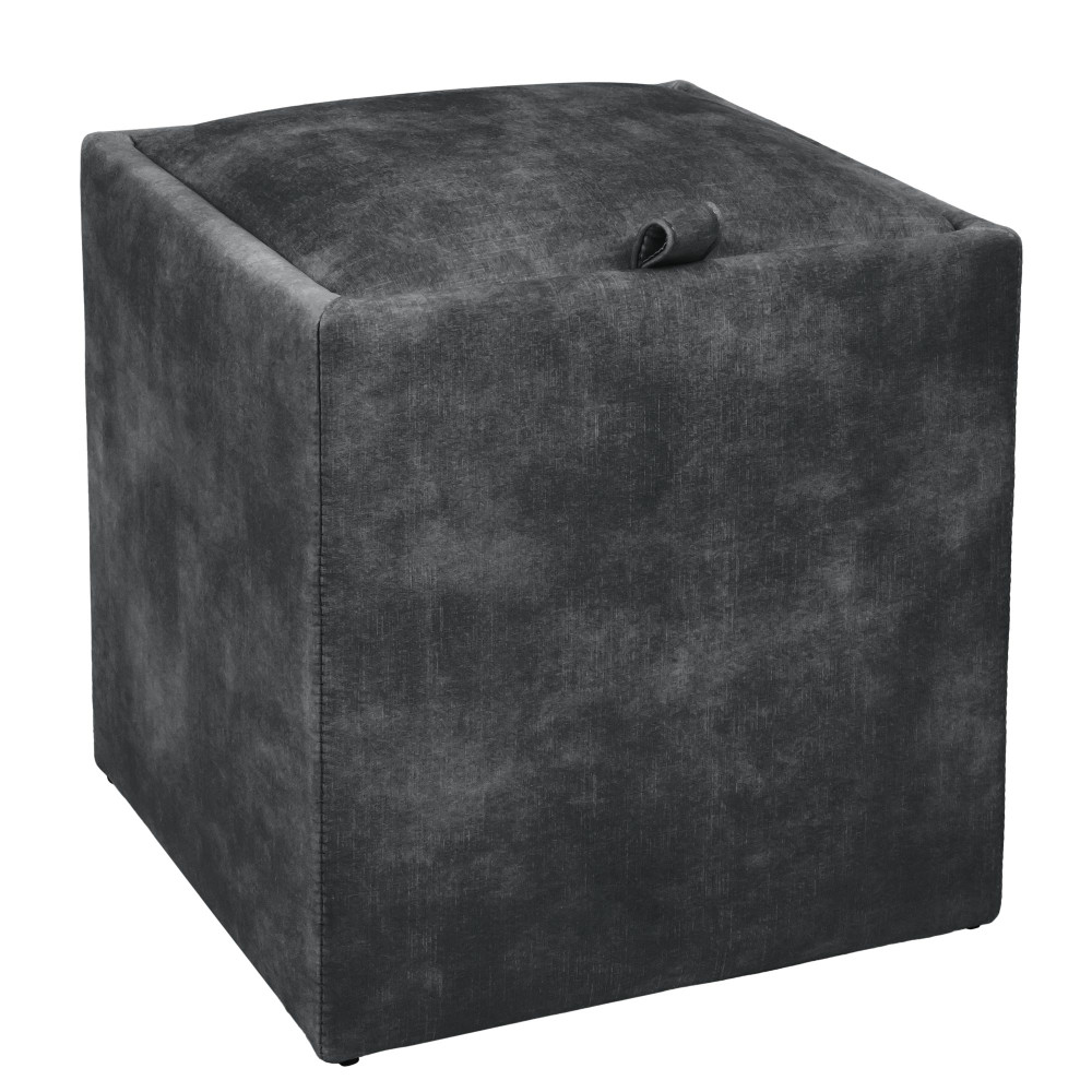 Taburet Box - stofa P17 - gri Taburet Box - stofa P17 - gri