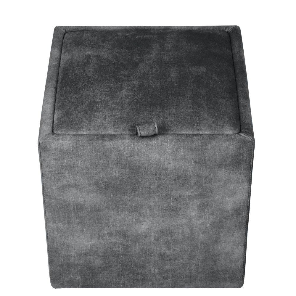 Taburet Box - stofa P17 - gri Taburet Box - stofa P17 - gri