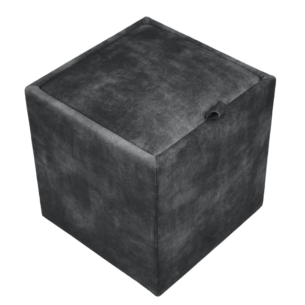 Taburet Box - stofa P17 - gri Taburet Box - stofa P17 - gri