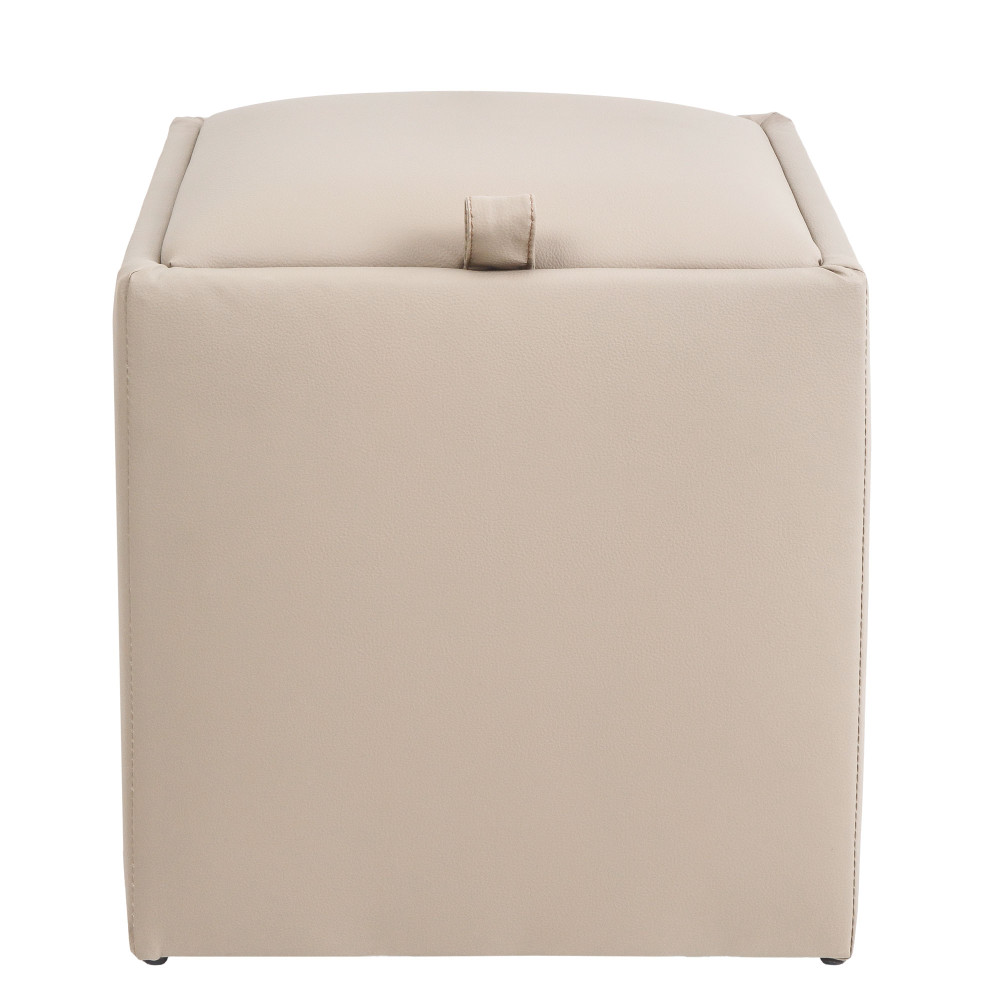 Taburet Box - imitatie piele - POLY - crem Taburet Box - imitatie piele - POLY - crem