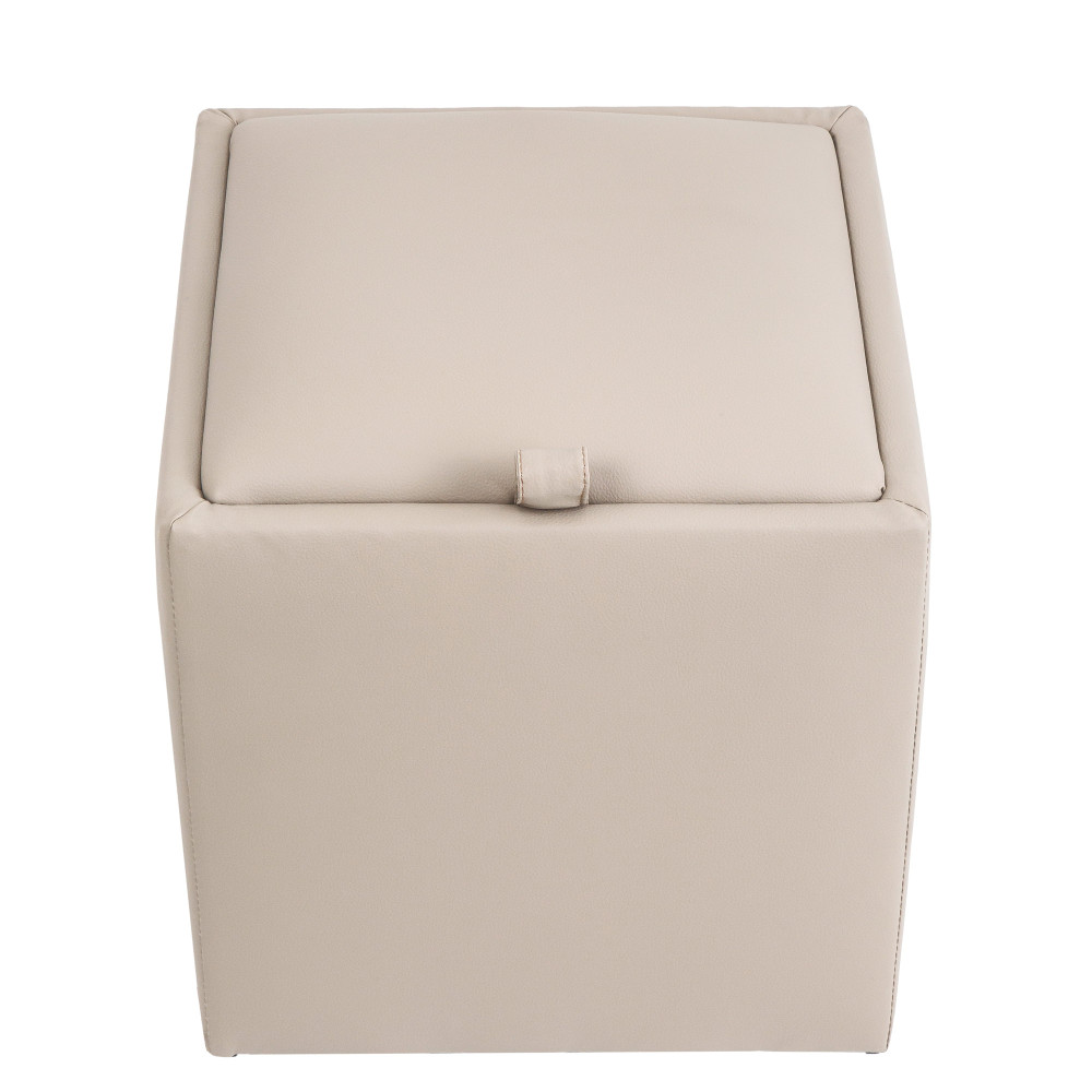 Taburet Box - imitatie piele - POLY - crem Taburet Box - imitatie piele - POLY - crem