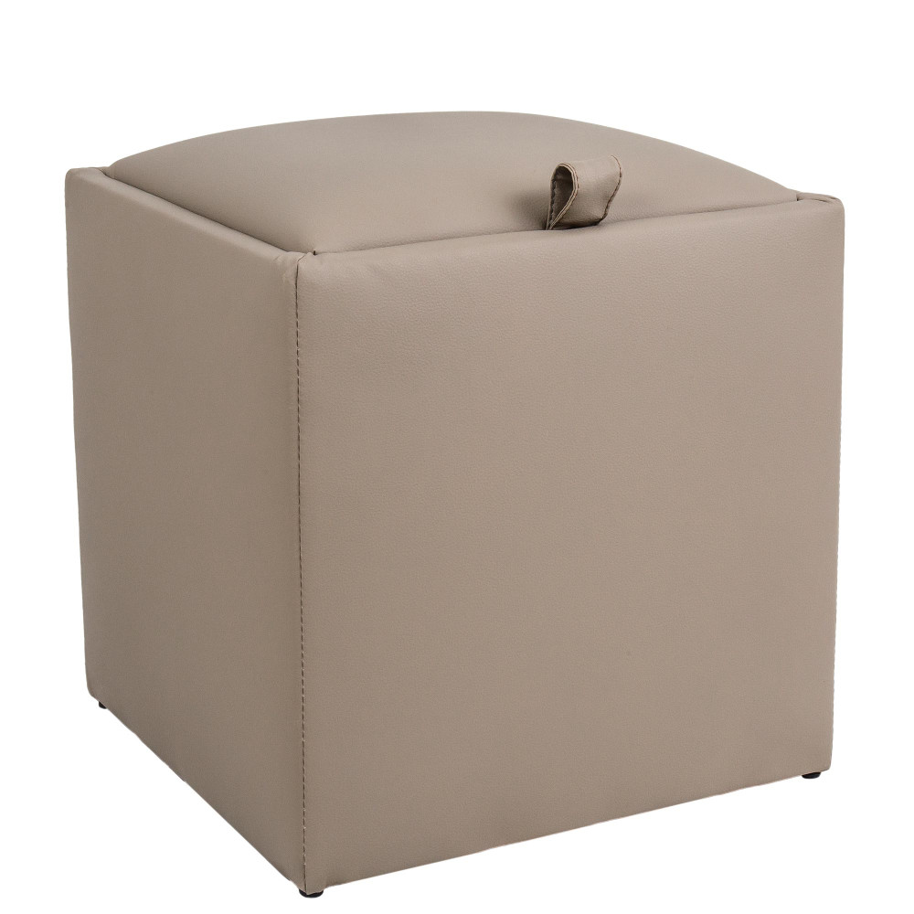 Taburet Box - imitatie piele - POLY - taupe Taburet Box - imitatie piele - POLY - taupe