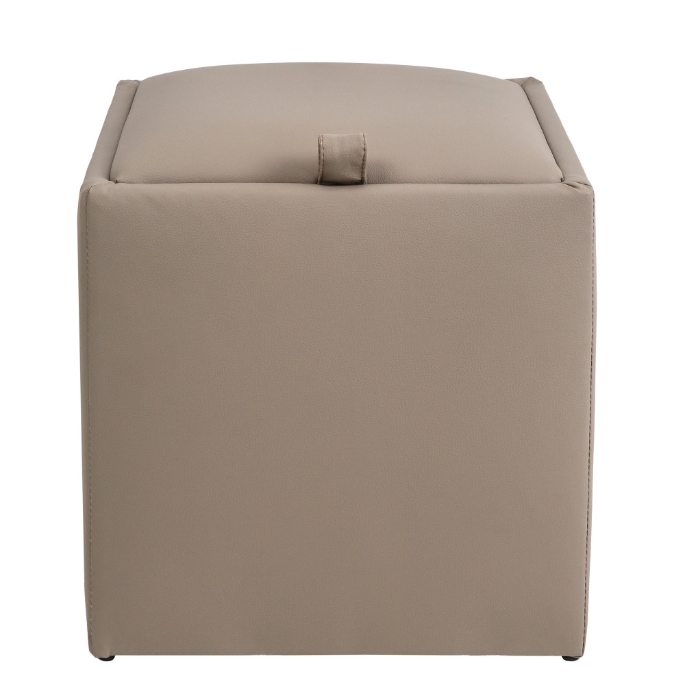 Taburet Box - imitatie piele - POLY - taupe Taburet Box - imitatie piele - POLY - taupe