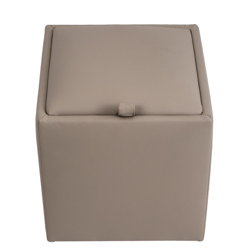 Taburet Box - imitatie piele - POLY - taupe Taburet Box - imitatie piele - POLY - taupe