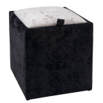 Taburet Box - stofa E01/E04 - negru/crem 