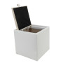 Taburet Box - imitatie piele alb/crem - 21894/21834 Taburet Box - imitatie piele alb/crem - 21894/21834