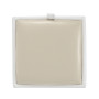Taburet Box - imitatie piele alb/crem - 21894/21834 Taburet Box - imitatie piele alb/crem - 21894/21834