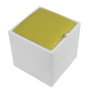 Taburet Box - imitatie piele alb/verde - 21894/21899 Taburet Box - imitatie piele alb/verde - 21894/21899