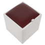 Taburet Box - imitatie piele alb/bordo - 21894/21902 Taburet Box - imitatie piele alb/bordo - 21894/21902