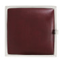Taburet Box - imitatie piele alb/bordo - 21894/21902 Taburet Box - imitatie piele alb/bordo - 21894/21902
