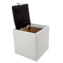 Taburet Box - imitatie piele alb/wenge - 21894/21835 Taburet Box - imitatie piele alb/wenge - 21894/21835
