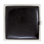 Taburet Box - imitatie piele alb/wenge - 21894/21835 Taburet Box - imitatie piele alb/wenge - 21894/21835