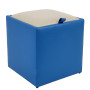 Taburet Box - imitatie piele albastru/crem - 21898/21834 Taburet Box - imitatie piele albastru/crem - 21898/21834