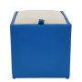Taburet Box - imitatie piele albastru/crem - 21898/21834 Taburet Box - imitatie piele albastru/crem - 21898/21834