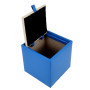 Taburet Box - imitatie piele albastru/crem - 21898/21834 Taburet Box - imitatie piele albastru/crem - 21898/21834