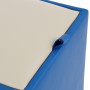 Taburet Box - imitatie piele albastru/crem - 21898/21834 Taburet Box - imitatie piele albastru/crem - 21898/21834