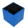 Taburet Box - imitatie piele albastru/negru - 21898/21901 Taburet Box - imitatie piele albastru/negru - 21898/21901