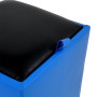 Taburet Box - imitatie piele albastru/negru - 21898/21901 Taburet Box - imitatie piele albastru/negru - 21898/21901