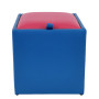 Taburet Box - imitatie piele albastru/roz - 21898/21896 Taburet Box - imitatie piele albastru/roz - 21898/21896