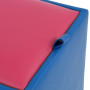Taburet Box - imitatie piele albastru/roz - 21898/21896 Taburet Box - imitatie piele albastru/roz - 21898/21896