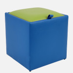 Taburet Box - imitatie piele albastru/verde - 21898/21899
