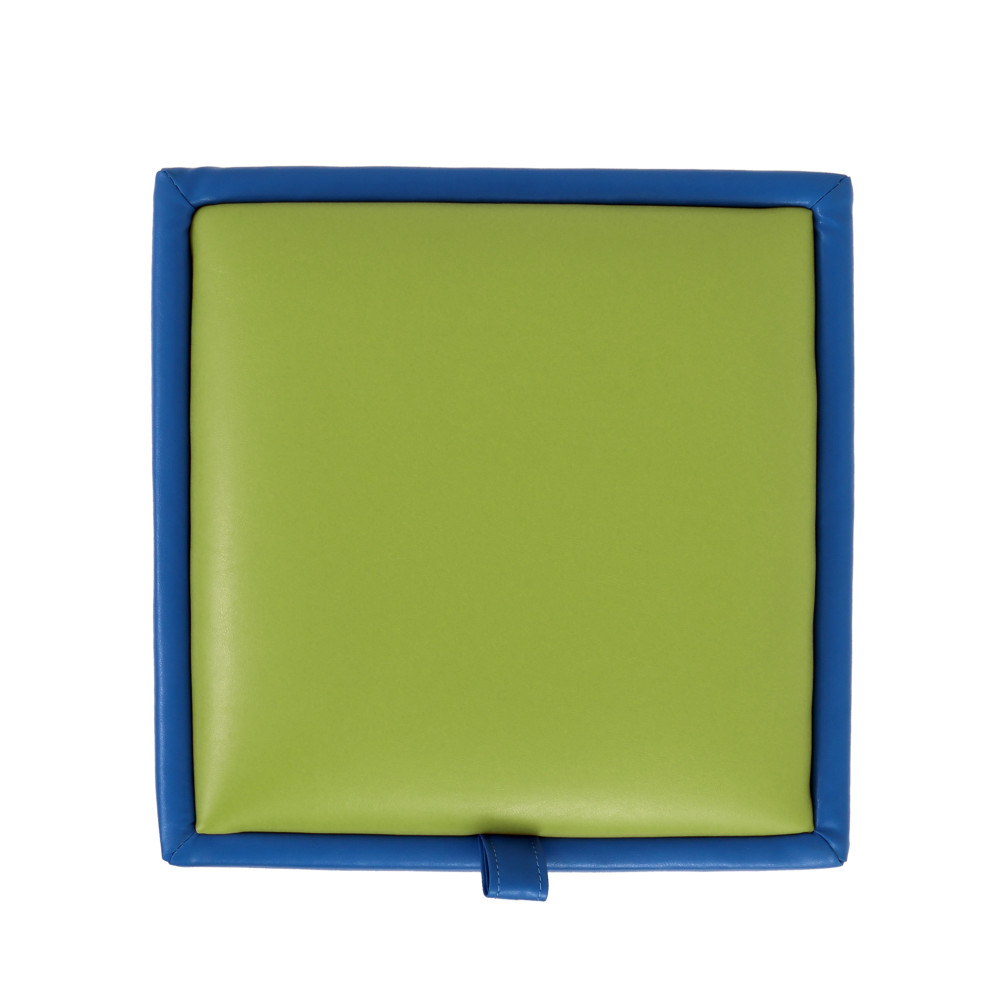 Taburet Box - imitatie piele albastru/verde - 21898/21899 Taburet Box - imitatie piele albastru/verde - 21898/21899