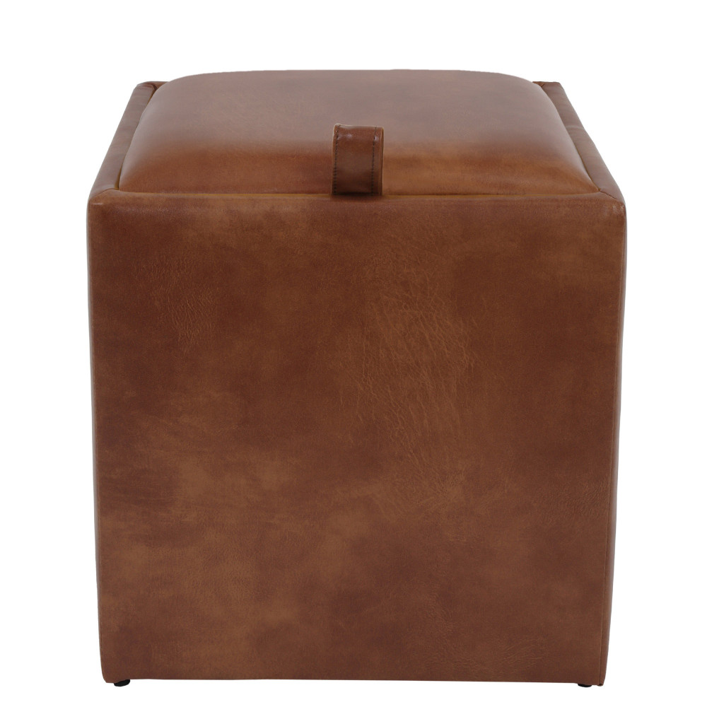 Taburet Box - imitatie piele coniac - 8070 Taburet Box - imitatie piele coniac - 8070