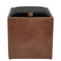 Taburet Box - imitatie piele coniac/negru - 8070/21901 Taburet Box - imitatie piele coniac/negru - 8070/21901