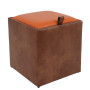 Taburet Box - imitatie piele coniac/portocaliu - 8070/21895 Taburet Box - imitatie piele coniac/portocaliu - 8070/21895