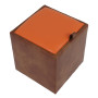 Taburet Box - imitatie piele coniac/portocaliu - 8070/21895 Taburet Box - imitatie piele coniac/portocaliu - 8070/21895