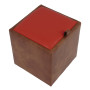 Taburet Box - imitatie piele coniac/rosu - 8070/21900 Taburet Box - imitatie piele coniac/rosu - 8070/21900