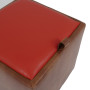 Taburet Box - imitatie piele coniac/rosu - 8070/21900 Taburet Box - imitatie piele coniac/rosu - 8070/21900