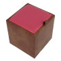 Taburet Box - imitatie piele coniac/roz - 8070/21896 Taburet Box - imitatie piele coniac/roz - 8070/21896