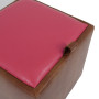 Taburet Box - imitatie piele coniac/roz - 8070/21896 Taburet Box - imitatie piele coniac/roz - 8070/21896