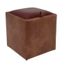 Taburet Box - imitatie piele coniac/bordo - 8070/21902 Taburet Box - imitatie piele coniac/bordo - 8070/21902