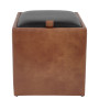 Taburet Box - imitatie piele coniac/wenge - 8070/21835