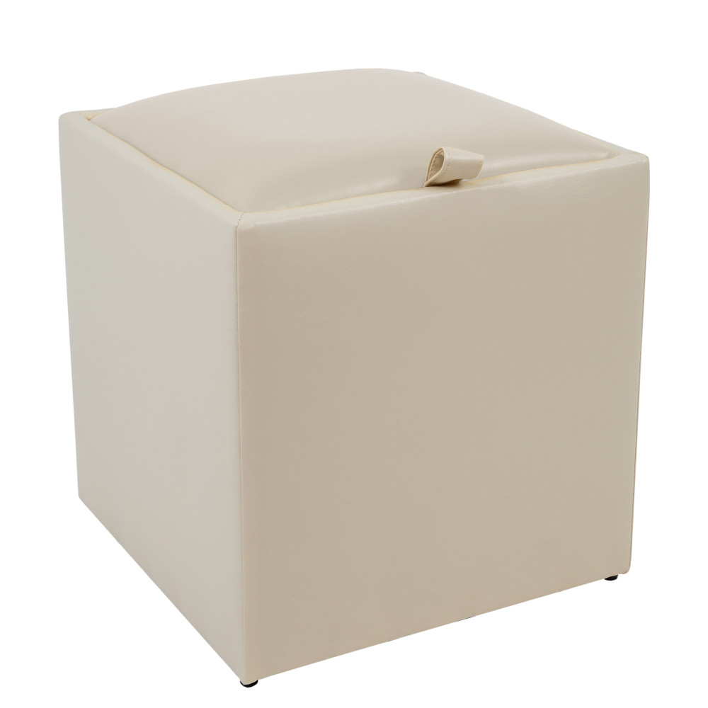Taburet Box - imitatie piele crem - 21834 Taburet Box - imitatie piele crem - 21834