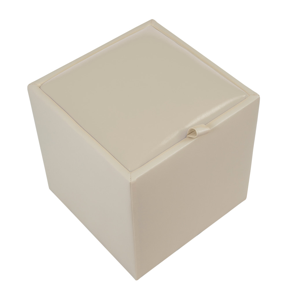 Taburet Box - imitatie piele crem - 21834 Taburet Box - imitatie piele crem - 21834